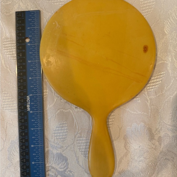 Vintage Butterscotch Bakelite Hand-Held Mirror - Picture 5 of 5